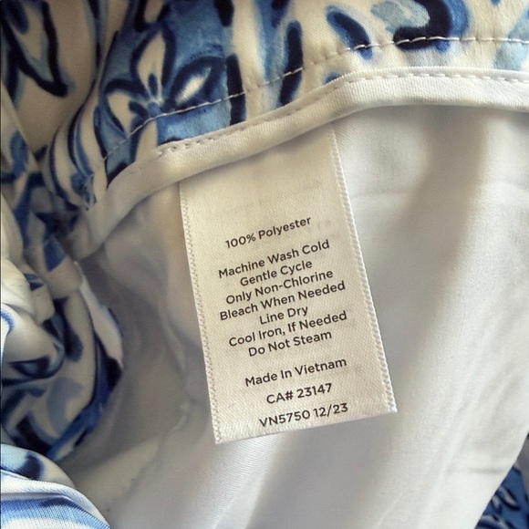 Talbots Floral Blue and White Pants - Picture 6 of 6